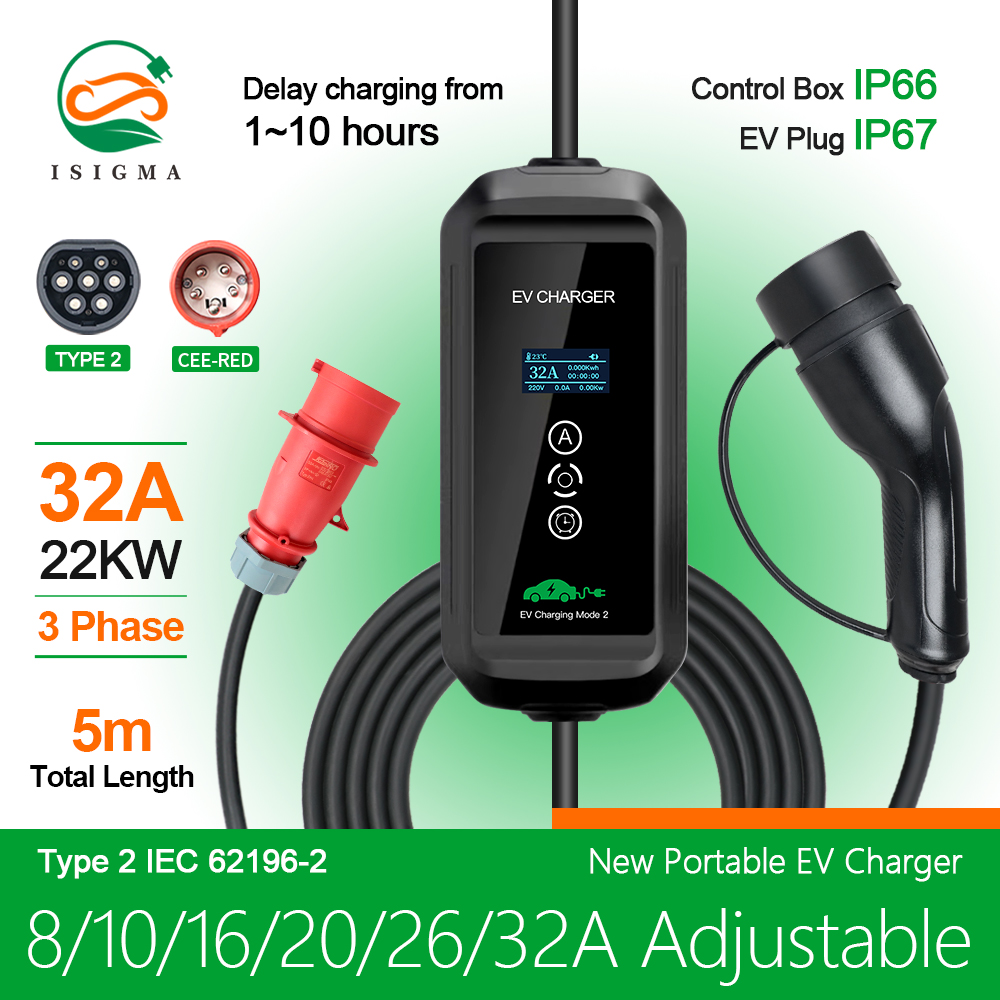 Зарядное устройство для электр – обзор и цена Ev Charger Type 2 22Kw 32A 3 Phase