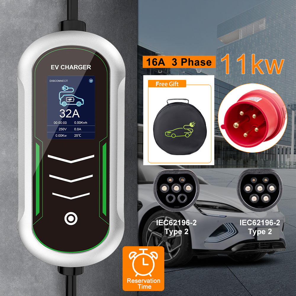 IPENGEN 11KW Портативное заряд – обзор и цена Type 2 Portable Ev Charger 11Kw Cee