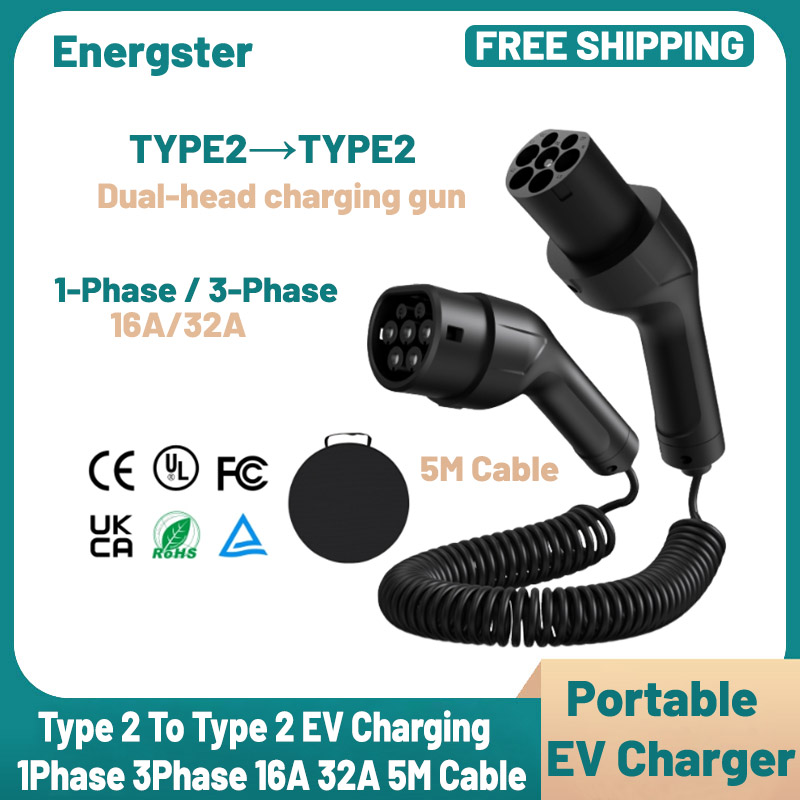 Портативный зарядный кабель Ty – обзор и цена Ev Charger Type 2 22Kw 32A 3 Phase