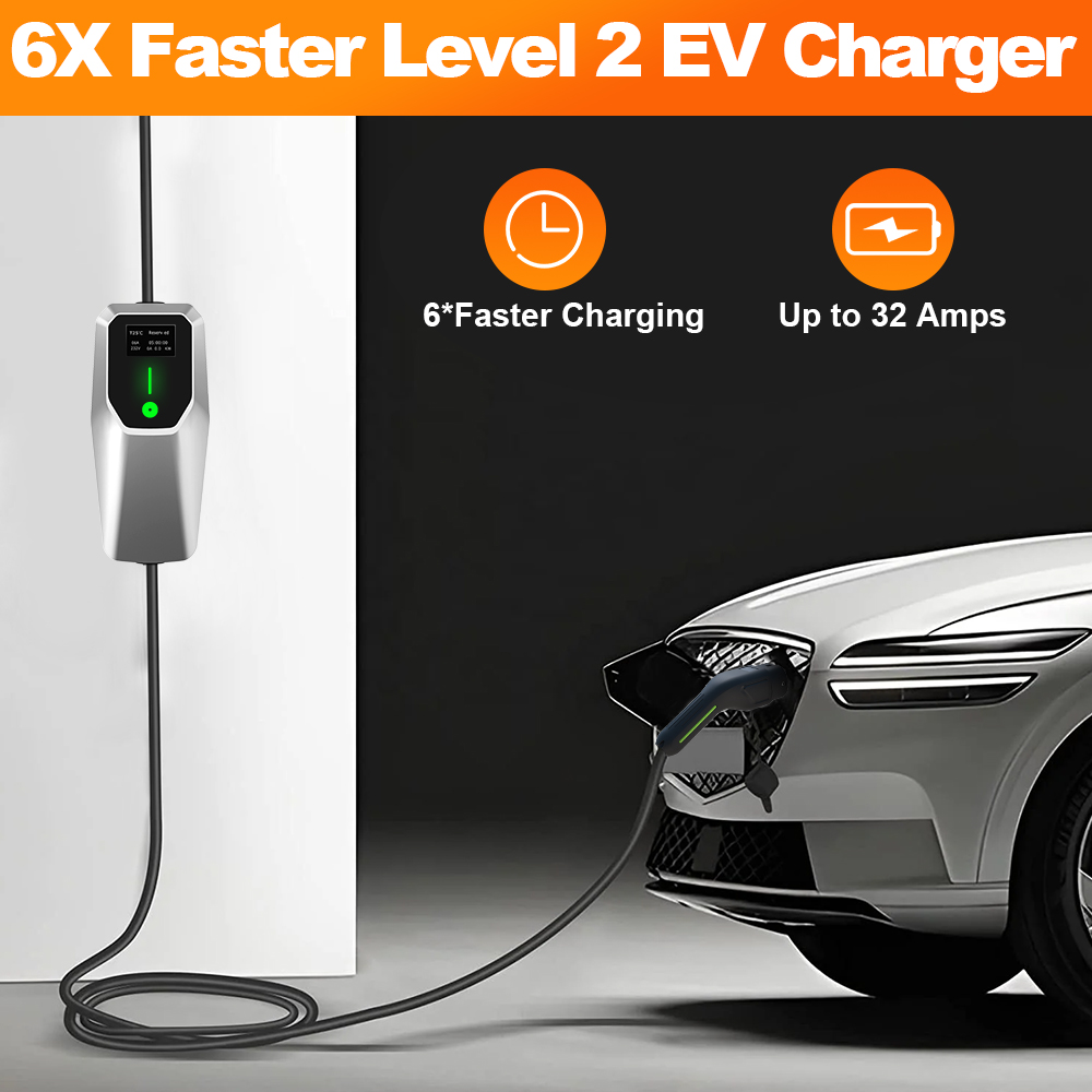 Зарядное устройство Junsun 32A – обзор и цена J1772 Evse 32A Level 2 Charger