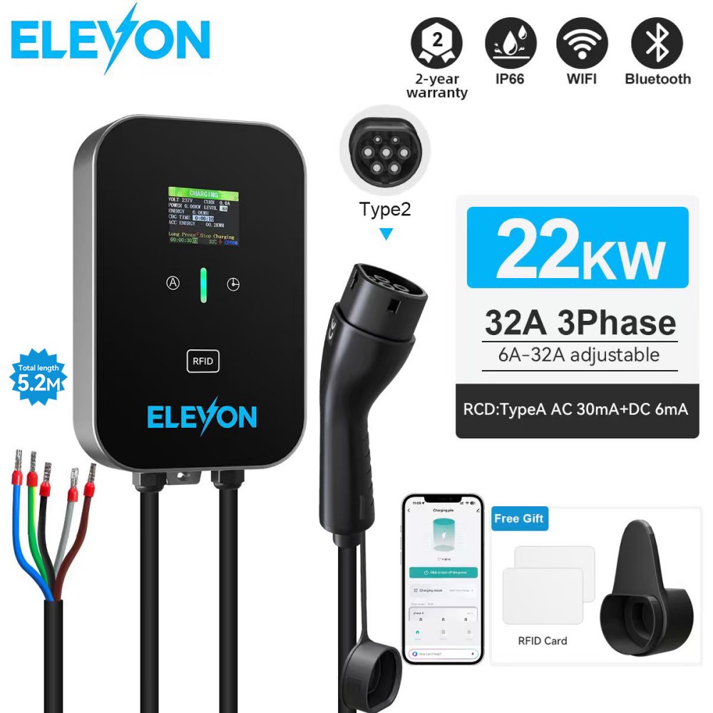Зарядная станция ELEVON EV 22 – обзор и цена Ev Charger Type 2 22Kw 32A 3 Phase