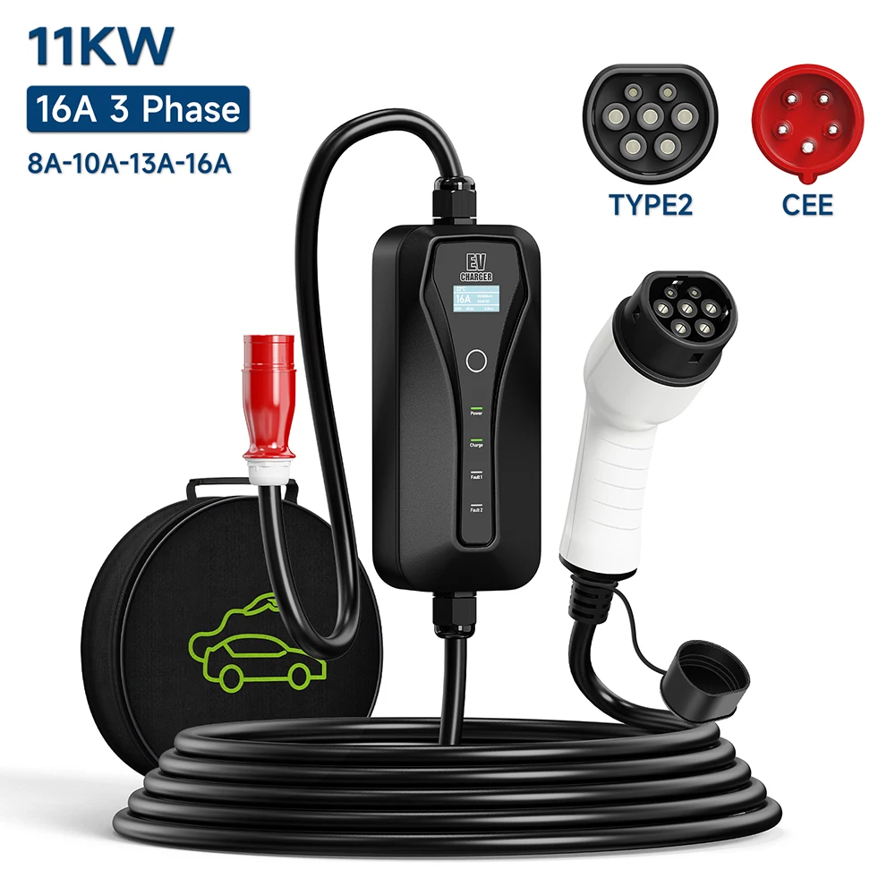 Зарядное устройство для электр – обзор и цена Type 2 Portable Ev Charger 11Kw Cee