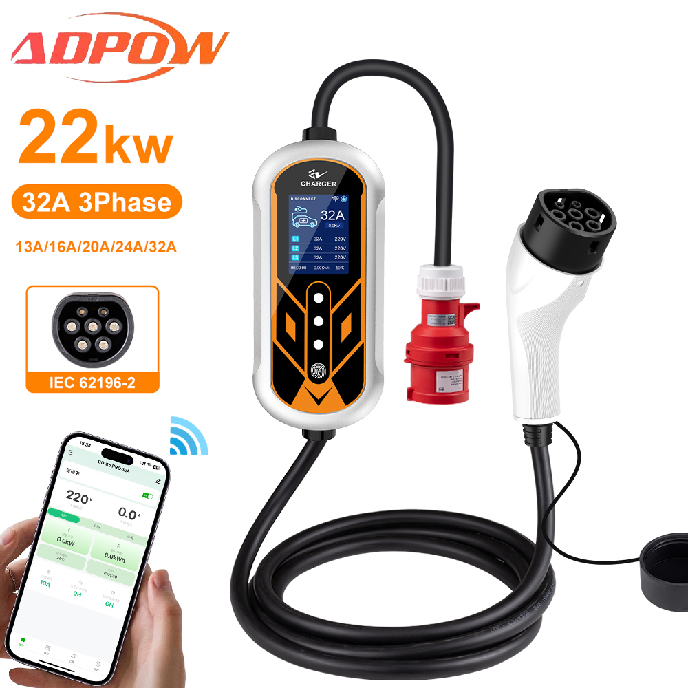 ADPOW Портативные 32A Type2 За – обзор и цена Ev Electric Motor Conversion Kit Car