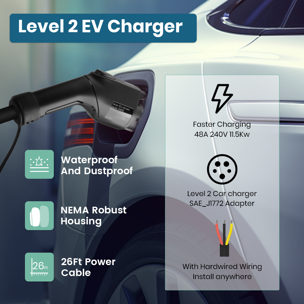 Зарядное устройство Junsun Lev – обзор и цена J1772 Evse 32A Level 2 Charger