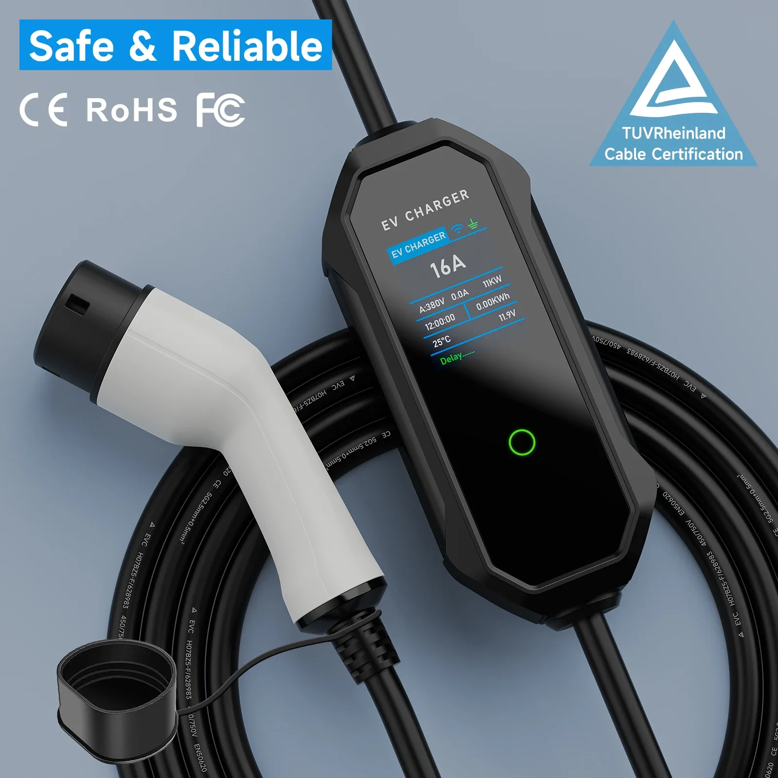 Портативное зарядное устройств – обзор и цена Type 2 Portable Ev Charger 11Kw Cee